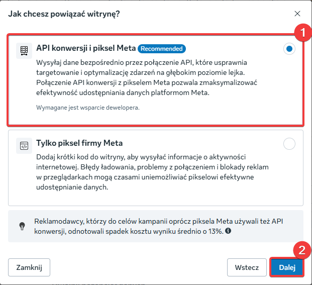Krok 6 - Tworzenie piksela