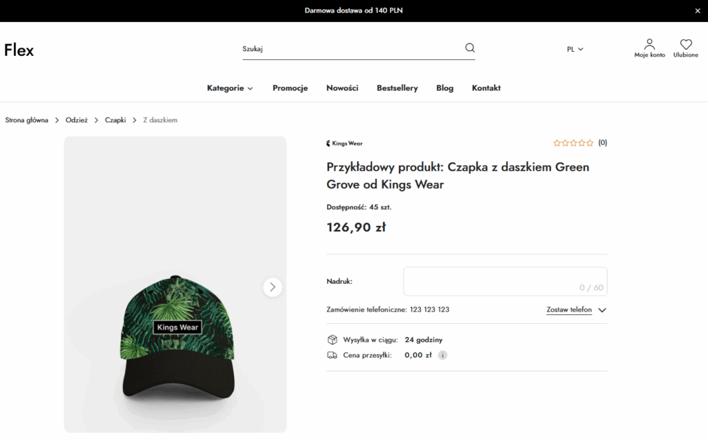 Rezultat - Karta produktu