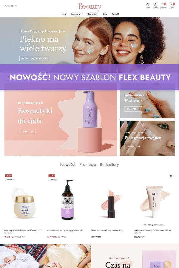 szablon flex beauty sky shop
