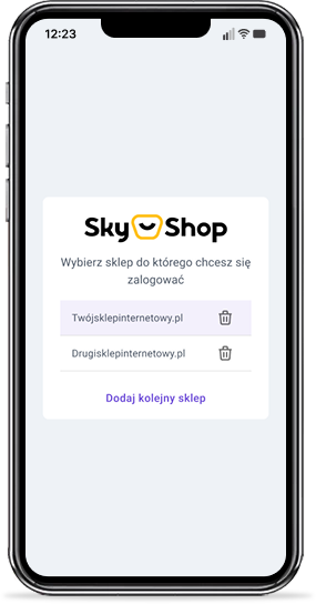 dodawanie sklepow do aplikacji mobilnej sky shop